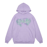 Mens Fall Outfits High Street Graffiti Printed Hoodie Loose Casual Top Men