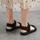 Women Open Toe Sandals Flats Large Size Sandals Summer Casual Sports Flat Shoes