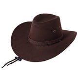 Cowboy Hats Suede Sun Hat Men's Riding Hat Big Brim Cowboy Hat