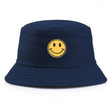 Smiley Face Cap Embroidered Fisherman Hat