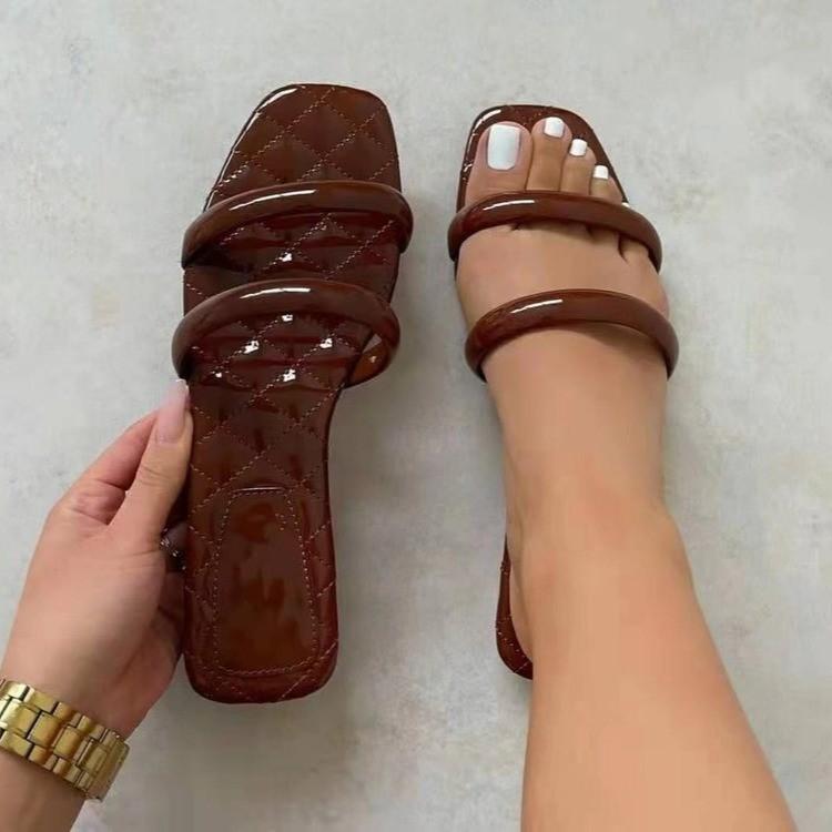 Women Open Toe Sandals Flats Summer Flat Casual Shoes