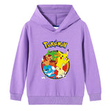 Children Pokemon Pikachu Hoodie Spring and Autumn Cotton Hooded Sweater