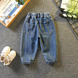 Toddler Boys Pants Boys' Ripped Jeans Spring and Autumn Loose
