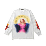 Mens Fall Outfits Autumn Prayer Printed Long Sleeve T-shirt Men and Women