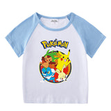 Children Pokemon Pikachu T Shirt Cotton T-shirt Casual Sports Cute