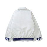Baby Blue Varsity Jacket Loose Men's and Women's Coats Baseball Uniform Jacket Embroidery