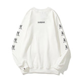 Shark Print Sweatshirts Spring And Autumn Thin Round Neck Sweater Male And Female Large Size Youth Pullover Pure Cotton Top