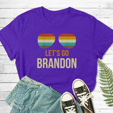 Let'S Go Brandon T Shirt English Letter Pattern Short Sleeve T-Shirt
