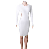 Winter Formal Dresses Midriff Outfit Chain Bandage Dress