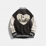 Green Varsity Jacket Autumn Baseball Uniform Men's and Women's Jacket Couple's Jacket