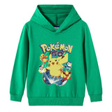 Children Pokemon Pikachu Hoodie Spring and Autumn Boys and Girls Cotton Hooded Sweater