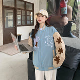 The Bears Varsity Jacket Baseball Uniform Oversize Embroidered Bear Jacket
