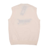 Men Sweater Vest Letter Embroidered Knitwear Vest Loose V-neck Sleeveless Sweater BF Idle Style Vest