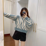 Preppy Aesthetic Sweater Autumn and Winter Women's Loose round Neck Knitwear Sweater