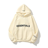 Fear Of God Fog Sweatshirt Essentials Double Line Brushed Hoody Tide Brand Letters
