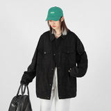 Corduroy Varsity Jacket Cotton Baseball Uniform Men's and Women's Spring and Autumn Jacket Jacket Baseball Uniform Corduroy Jacket