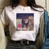 Taylor Swift Merch Cartoon Printed Simple round Neck Short Sleeve T-shirt