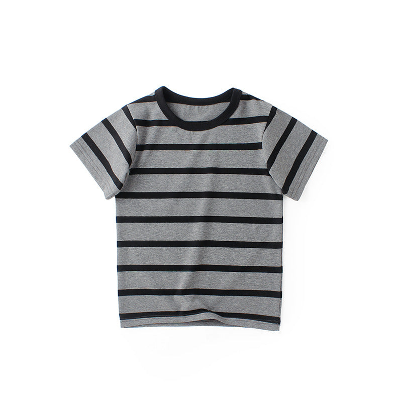 Children T Shrits Summer Striped Short Sleeve T-shirt Short Sleeve