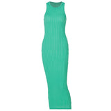 Victoria Beckham Dresses Women's Summer Fashion Casual Knitted Sleeveless round Neck Dress