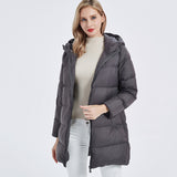Women Winter Coats Puffer Jacket Down Coat Hooded Mid-Length Down Jacket Female Warm Down Jacket