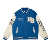 Baby Blue Varsity Jacket Baseball Jacket Men's and Women's Jacket Jacket