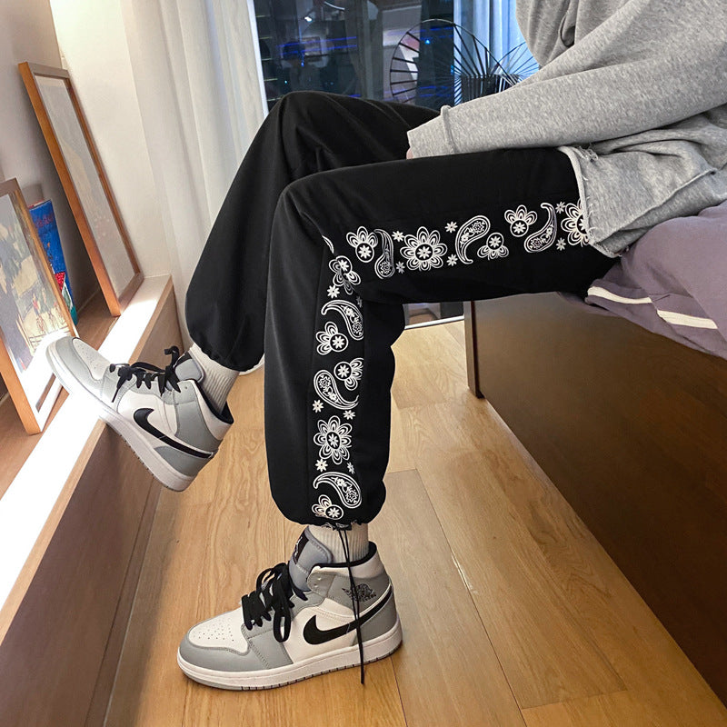 Men Pants Sweatpants Men Loose Spring Wide Leg Casual Trousers