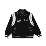 Mens Fall Outfits Fall Winter Coat Men's Lapel Corduroy Embroidered Coach Jacket