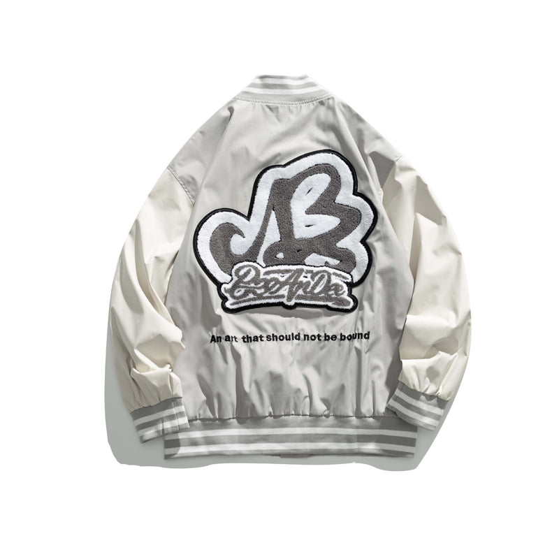 College Jacket Spring Casual Sports Jacket Spring and Autumn Men's Baseball Uniforms Loose-Fitting Workwear Jacket Male