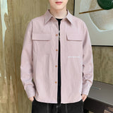 White Work Shirts Autumn Shirt Men's Loose Long Sleeve Top Spring and Autumn White Shirt