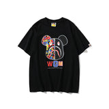 WGM Shirt Colored Mosaic Printed round Neck T-shirt