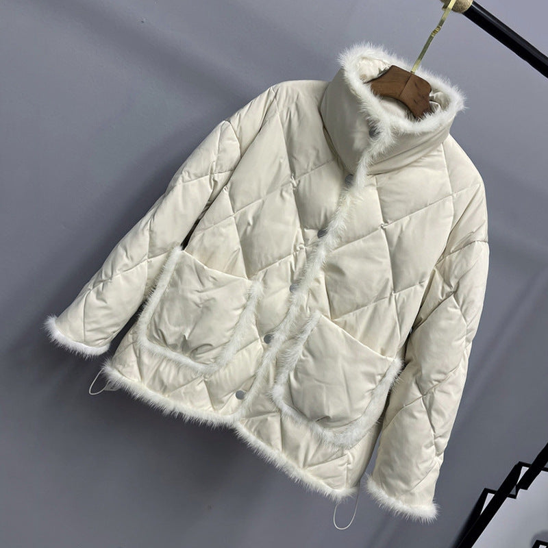 Women Winter Coats Puffer Jacket Down Coat Winter Mink Fur Down Jacket Coat Eiderdown Outerwear