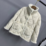 Women Winter Coats Puffer Jacket Down Coat Winter Mink Fur Down Jacket Coat Eiderdown Outerwear