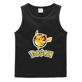 Children Pokemon Pikachu T Shirt Cotton Leisure Sports Sweat-Absorbent Short Sleeve