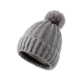 Women Winter Hats Winter Knitted Hat Solid Color Women's Fleece Wool Hat