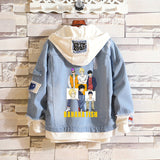 Comic Denim Jacket Male and Female Students Loose Sweater Denim Jacket