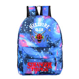 Stranger Things Hellfire Club Backpack Plaid Canvas Backpack Student Backpack