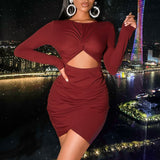 Women's Fall Outfits Autumn Sheath Dress Cropped Dress Women's Short Skirt