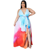 Nina Parker plus Size Dresses Floral Dress Backless