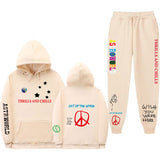 Travis Scott Astroworld Hoodie & Pant 2 Piece Set Fashion Men and Women