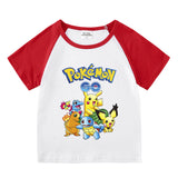 Children Pokemon Pikachu T Shirt Short Sleeve T-shirt Cotton Leisure Sports