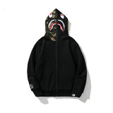 Bape Military Hoodie Camouflage Print Hooded Zipper Sweatshirt