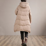 Women Winter Coats Puffer Jacket Down Coat Lightweight Down Jacket Ladies Hooded Mid-Length White Duck Down Coat