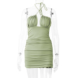 Hot Women In Tight Dresses Cutout Pleated Strapless Dress