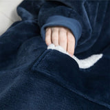 Hoodies Blankets Flannel Hoodie Blanket with Ears Home Warm