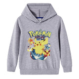 Children Pokemon Pikachu Hoodie Spring and Autumn Boys and Girls Cotton Hooded Sweater