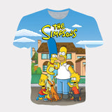 Homer Simpson Shirt Summer Short Sleeve Printed Casual T-shirt
