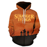 Stranger Things Hellfire Club Coat 3D Digital Printing Anime Hooded Sweater Men's