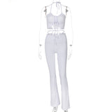 Maddy Euphoria Outfits Women's Lace-up Two-Piece Set