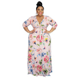 Nina Parker plus Size Dresses Sexy Fashion Floral Dress Beach Dress