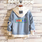 Comic Denim Jacket Dreamwastaken Man and Woman Cartoon Denim Coat Top
